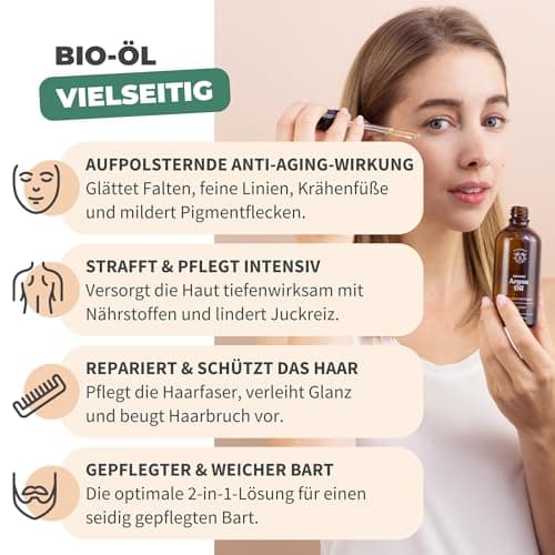 BIONOBLE Jojobaöl Bio Kaltgepresst für Sehnenpflege und Pickelregulation - Haare, Gesicht, Körper, Nägel - Hexanfrei, V