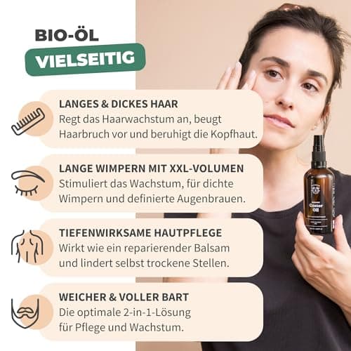BIONOBLE Jojobaöl Bio Kaltgepresst für Sehnenpflege und Pickelregulation - Haare, Gesicht, Körper, Nägel - Hexanfrei, V