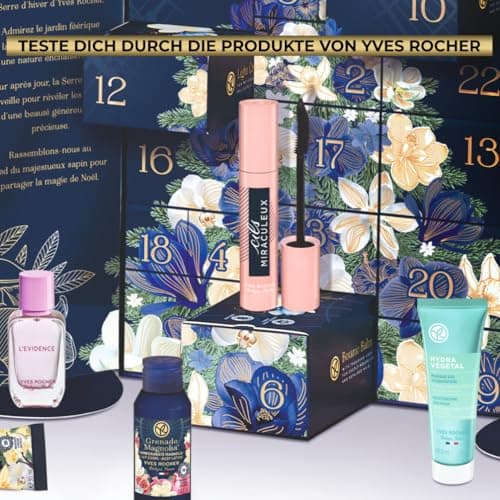 Yves Rocher Kosmetik Adventskalender - Geschenk mit 24 Überraschungen - Gesichtspflege & Make-Up - Frauen - Limitierte A