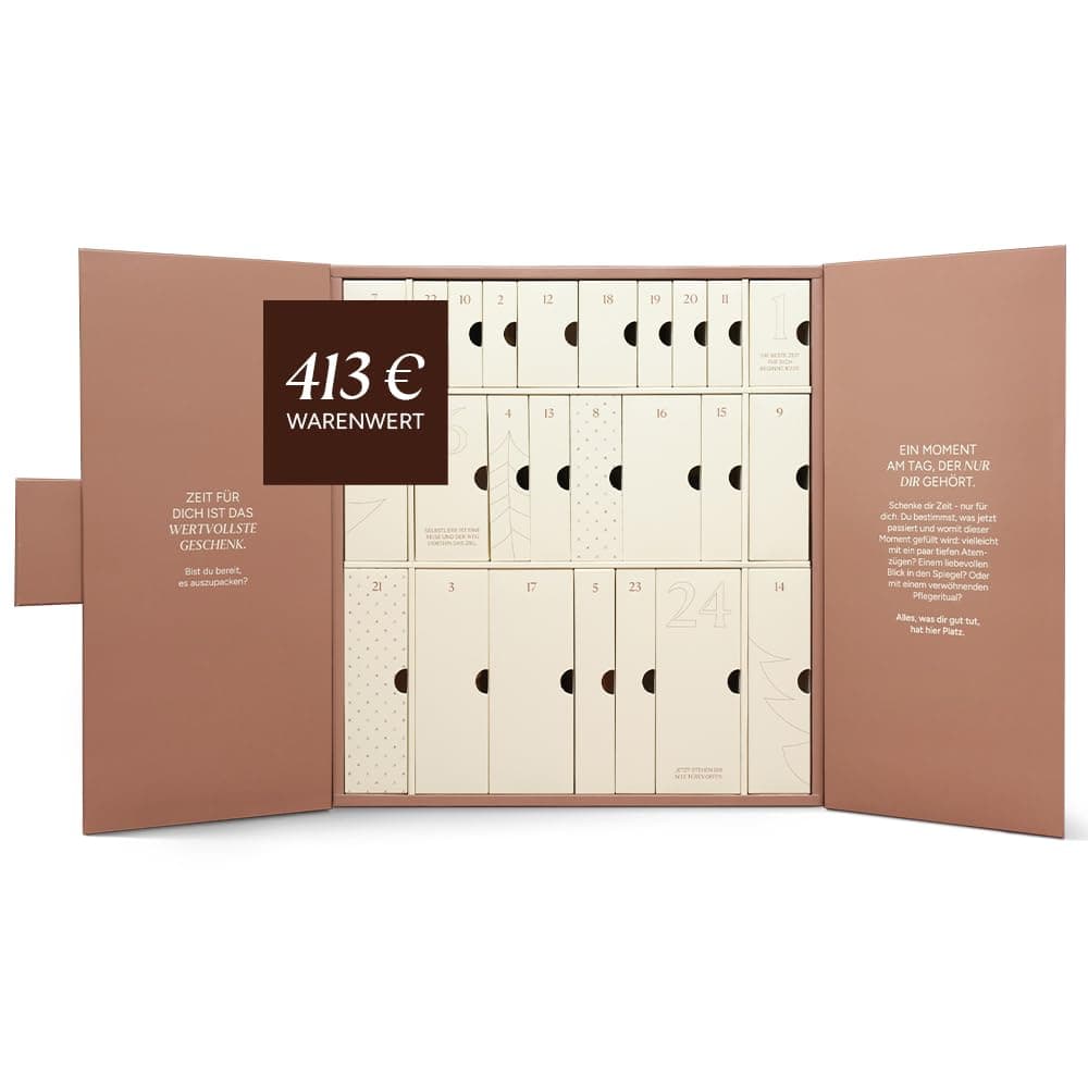 JUNGLÜCK Premium Adventskalender 2025 -beautiful Weihnachtskalender für jede Hautart - 24 Wohlfühlmomente im Gesamtwert