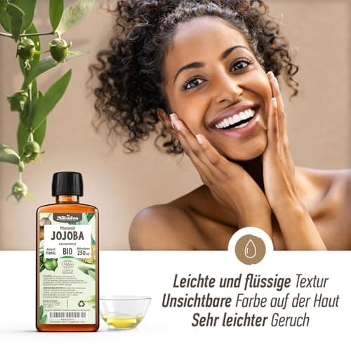 Jojobaöl Bio - Rein, Natürlich & Kaltgepresst, Vegani für Haare und Nägel