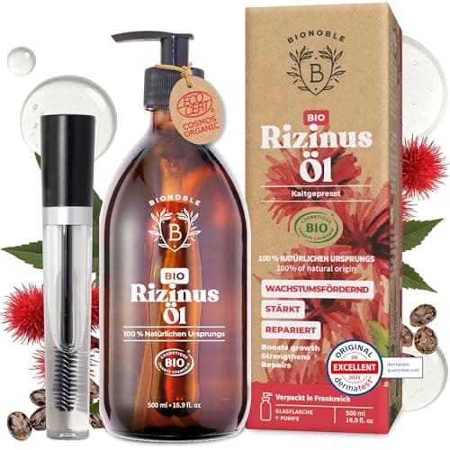 BIONOBLE Jojobaöl Bio Kaltgepresst für Sehnenpflege und Pickelregulation - Haare, Gesicht, Körper, Nägel - Hexanfrei, V