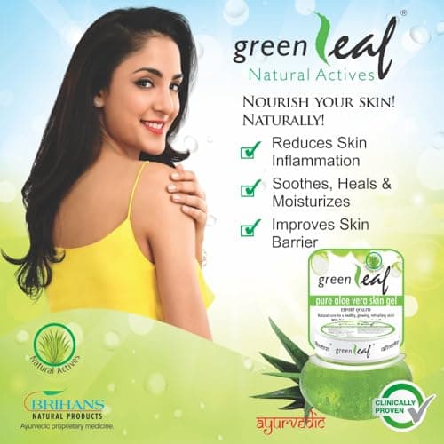 Green Leaf Pure Aloe Vera Skin Gel für sensiblesóbeweisbar bei Trockenheit und Reizungen  
| Green Leaf Pure Aloe Vera