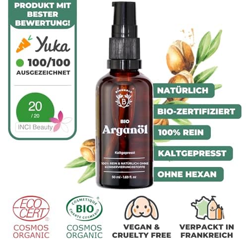 BIONOBLE Jojobaöl Bio Kaltgepresst für Sehnenpflege und Pickelregulation - Haare, Gesicht, Körper, Nägel - Hexanfrei, V