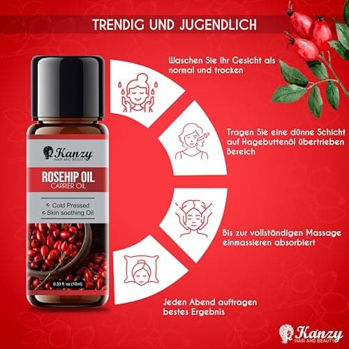 Kanzy Bio-Kalte-Druck-Jojobaöl 100% Reines Gold 120ml Gesichts- und Körperöl, Vegan & Hexanfrei, Anti-Falten, NATURALLY