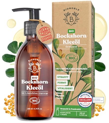 BIONOBLE Jojobaöl Bio Kaltgepresst für Sehnenpflege und Pickelregulation - Haare, Gesicht, Körper, Nägel - Hexanfrei, V