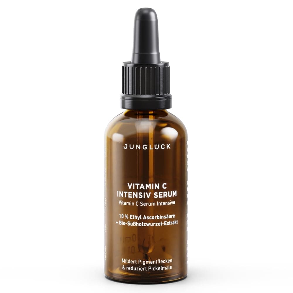 Hochdosiertes JUNGLÜCK Vitamin C Serum für strahlendes Gesicht - Anti Aging Serum gegen Pigmentflecken, Rötungen und Au