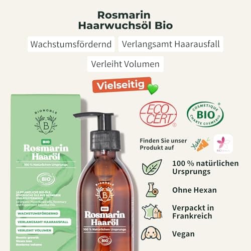 BIONOBLE Jojobaöl Bio Kaltgepresst für Sehnenpflege und Pickelregulation - Haare, Gesicht, Körper, Nägel - Hexanfrei, V