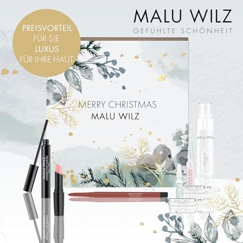 Malu Wilz Beauty Adventskalender für Pflege- und Kosmetikliebhaber mit 21 Ampullen & Mascara (Modell 2025)