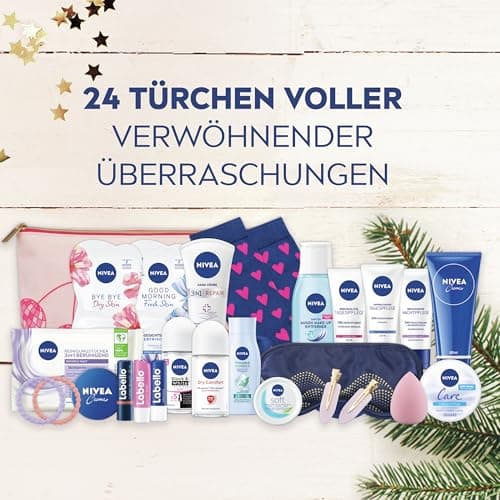 NIVEA Adventskalender 2025 - 24 Türchen mit verwöhnenden NIVEA Pflegeprodukten für die Adventszeit
| NIVEA Adventskalen