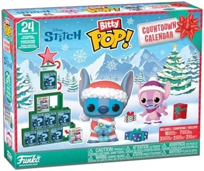 Funko Bitty Pop! Countdown Calendar: Stitch Holiday - Lilo and Stitch - 24 Tage der Überraschung - Sammeln - Geschenkide