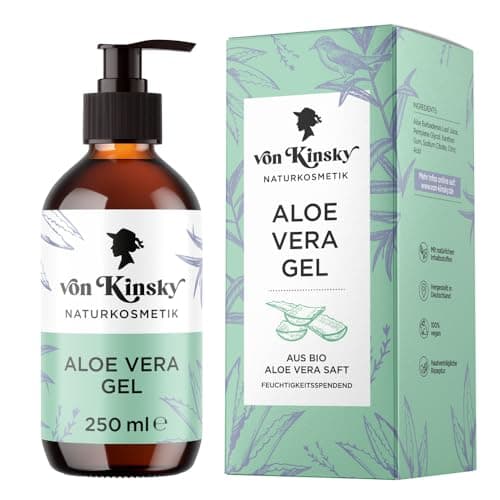 Bio Aloe Vera Gel Rein - Feuchtigkeitspflege für den Körper - Skincare Body Moisturizer 250ml - Sonnenbrandpflege - нату