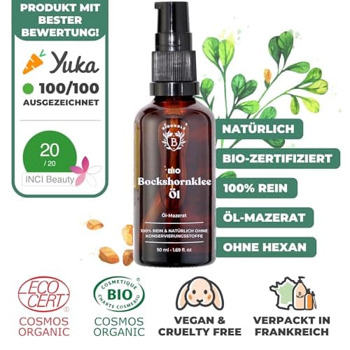 BIONOBLE Jojobaöl Bio Kaltgepresst für Sehnenpflege und Pickelregulation - Haare, Gesicht, Körper, Nägel - Hexanfrei, V