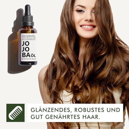 Jojobaöl BIO | 100% rein, natürlich und kaltgepresst | Pflege für Gesicht, Haare & Bart | 50 ml | Vegan & Cruelty Free |