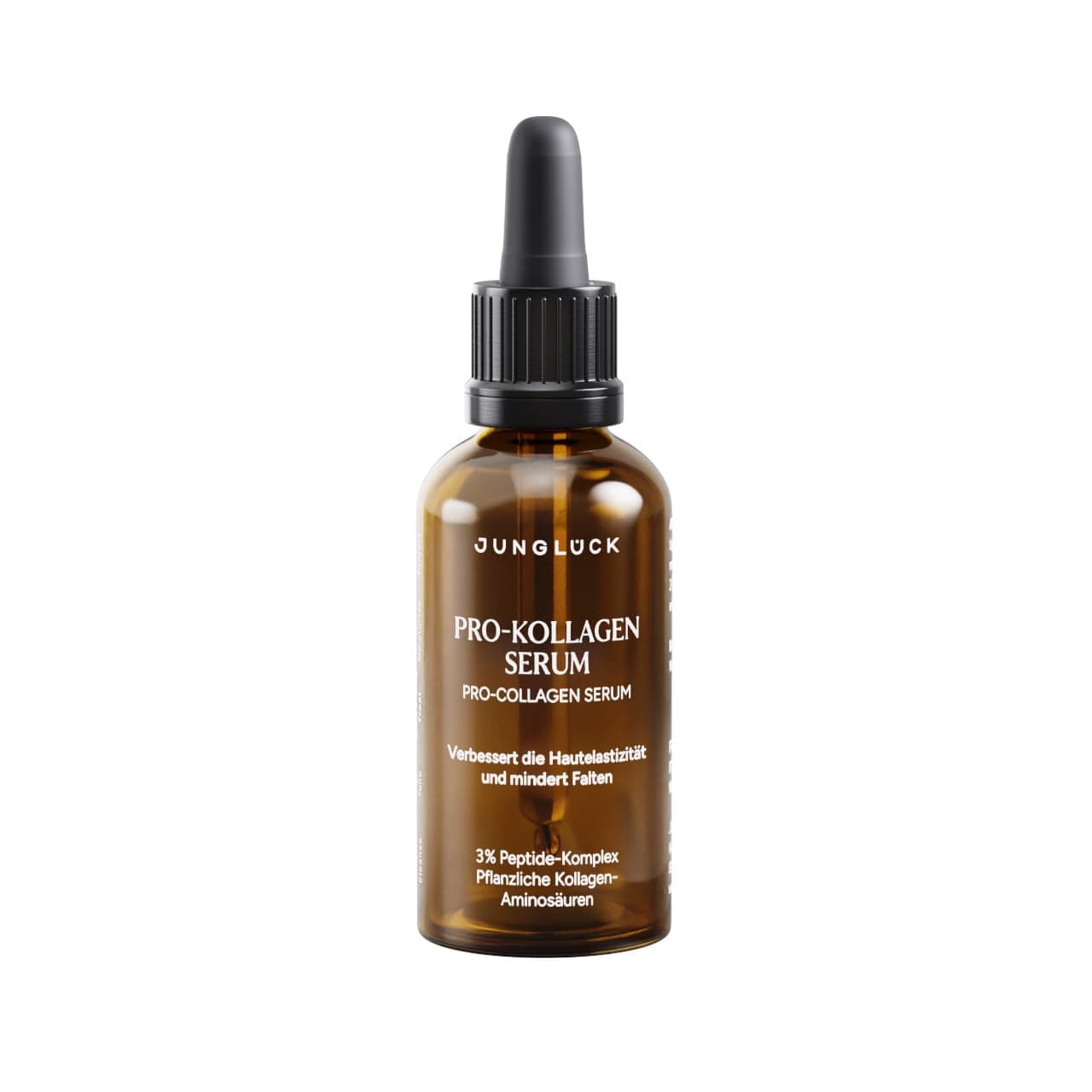 JUNGLÜCK Pro-Kollagen Serum - Vegan | Anti Alternations Gesichtsserum mit Peptide Komplextightt die Haut und mindert Fal