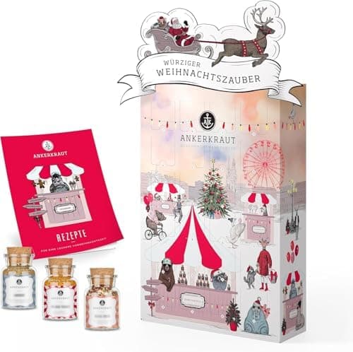 Ankerkraut "der Lütte" Adventskalender 2025 für Frauen, Männer und die ganze Familie, 24 Türchen zum Öffnen, Gewürze-Ide