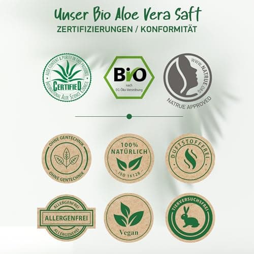 Bio Aloe Vera Gel - Feuchtigkeitscreme Gesicht & Körper | Made in Germany - Pure Blattsäfte enthalten