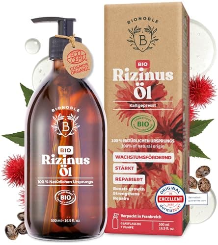 BIONOBLE Jojobaöl Bio Kaltgepresst für Sehnenpflege und Pickelregulation - Haare, Gesicht, Körper, Nägel - Hexanfrei, V