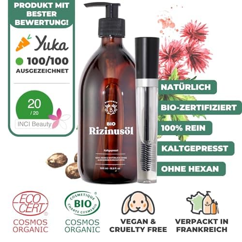BIONOBLE Jojobaöl Bio Kaltgepresst für Sehnenpflege und Pickelregulation - Haare, Gesicht, Körper, Nägel - Hexanfrei, V