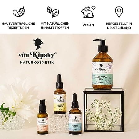 Bio Aloe Vera Gel Rein - Feuchtigkeitspflege für den Körper - Skincare Body Moisturizer 250ml - Sonnenbrandpflege - нату