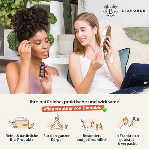 BIONOBLE Jojobaöl Bio Kaltgepresst für Sehnenpflege und Pickelregulation - Haare, Gesicht, Körper, Nägel - Hexanfrei, V