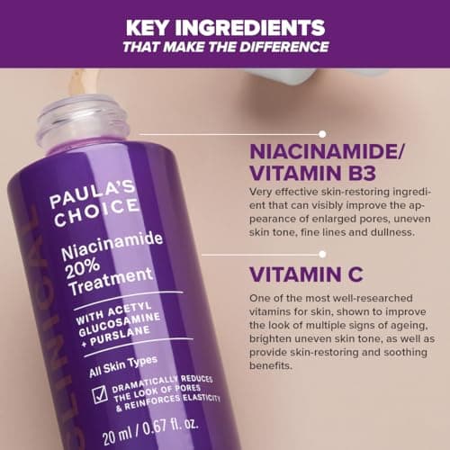 Paula's Choice CLINICAL Niacinamide 20%Treatment - Minimiert Poren & Pigmentflecken - für Alle Hauttypen - 20 ml  
Paula