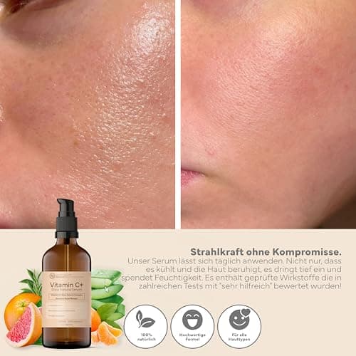 BIO Niacinamide Serum 10% mit Zink & Hyaluron - Porenverfeinerndes Gesichtsserum - Für reife Haut - Made in Germany (100