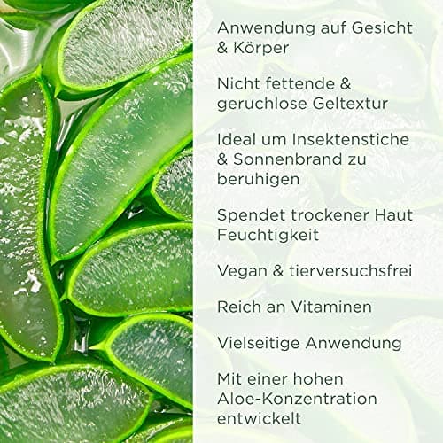 PraNaturals Aloe Vera Gel 200ml, natürliche Beruhigungs- und Nahrungs-Eigenschaften für das gesamte Familienmitglied wäh