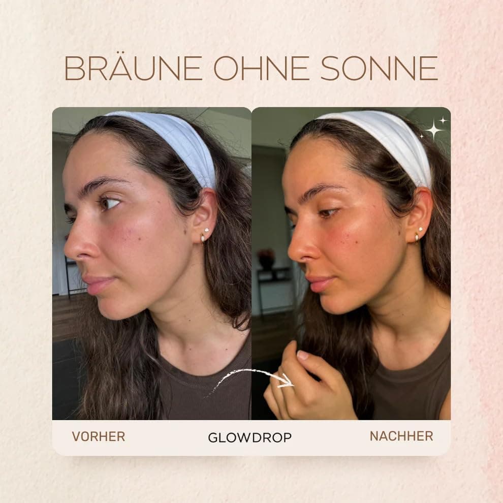 SUN Selbstbräunungskonzentrat – Flüssiges vegan Selftan Serum – Für natürliche und streifenfreie Bräune – Zu Gesichtspfl