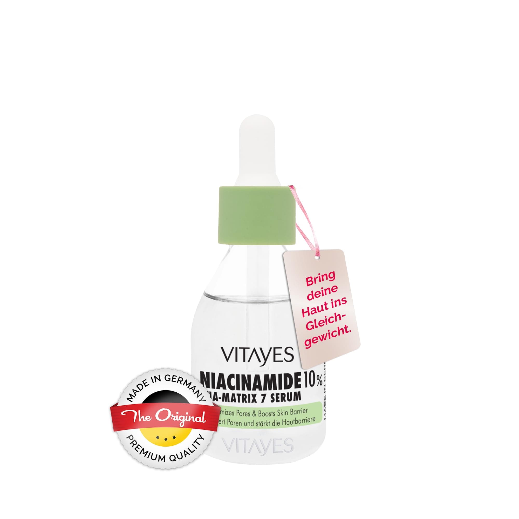 Vitayes 10% Niacinamide & Hyaluronsäure Serum – Feuchtigkeitsspendend & Hautbarriere-stärkend für Alternstext – 30 ml An