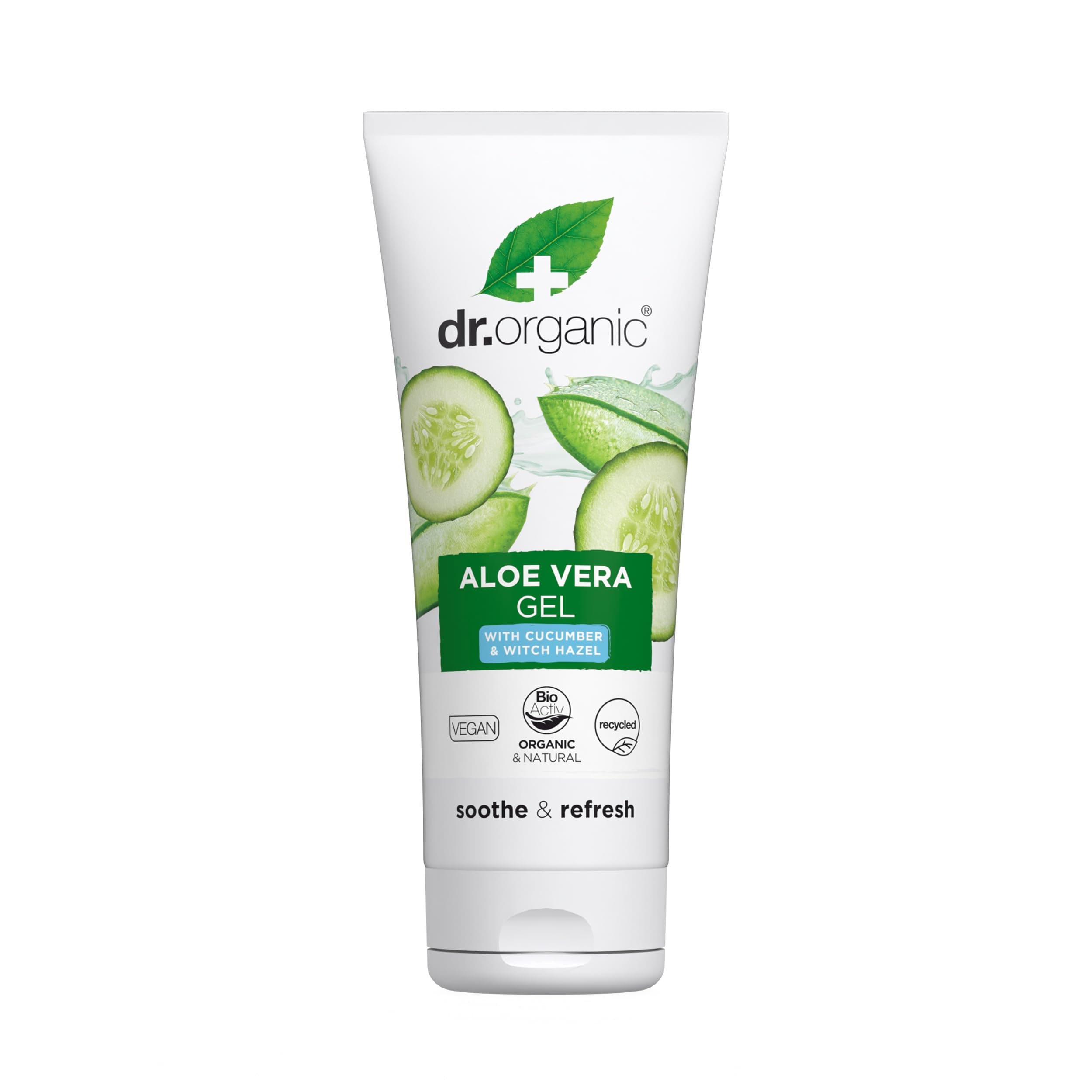 Dr Organic Aloe Vera Gel mit Gurke, für alle Hauttypen, naturlich & vegan, 200ml