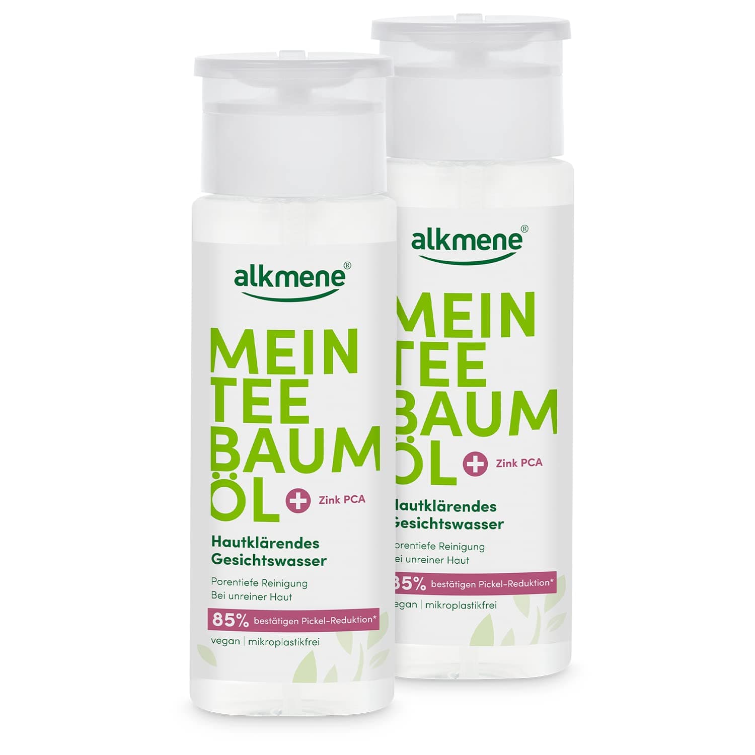 Mein Teebaumöl Gesichtswasser 2x 150 ml Pickelreduktion - natürlichen Teebaumöl, vegan & klimaneutral, mud-alpha Pickeln