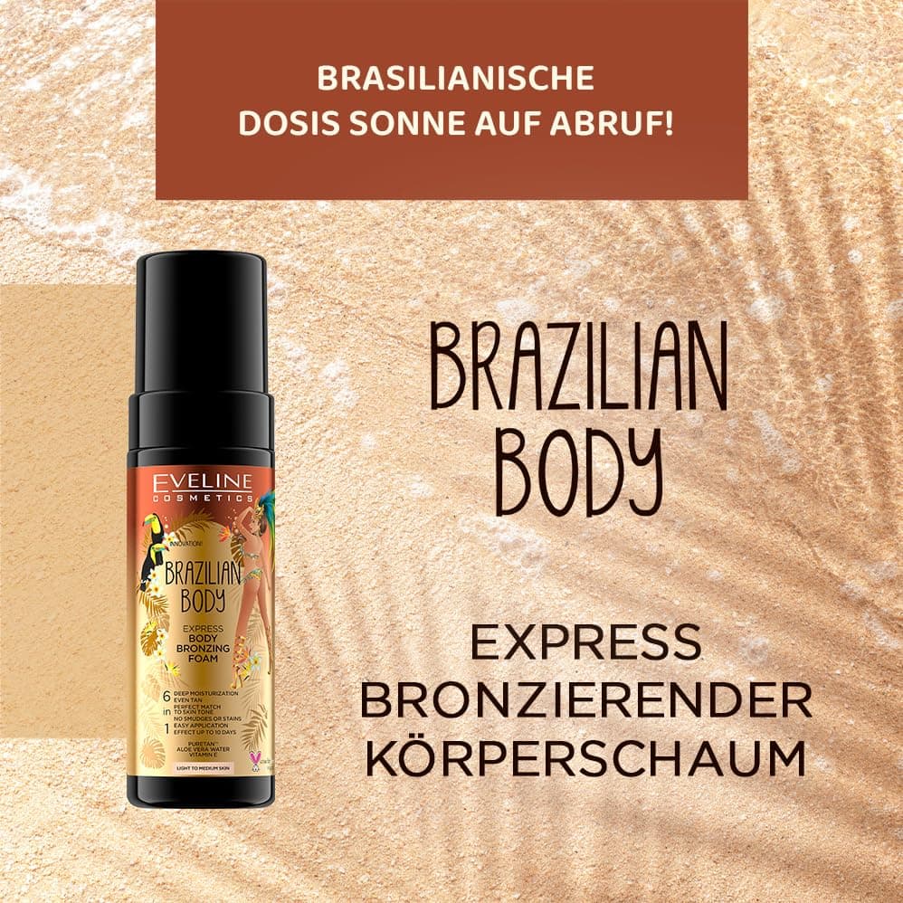 Eveline Cosmetics Brazilian Body Selbstbräunungs-Tropfen für aktive Frauen - Outdoor Aktivität & Sonnenschutz
| Eveline