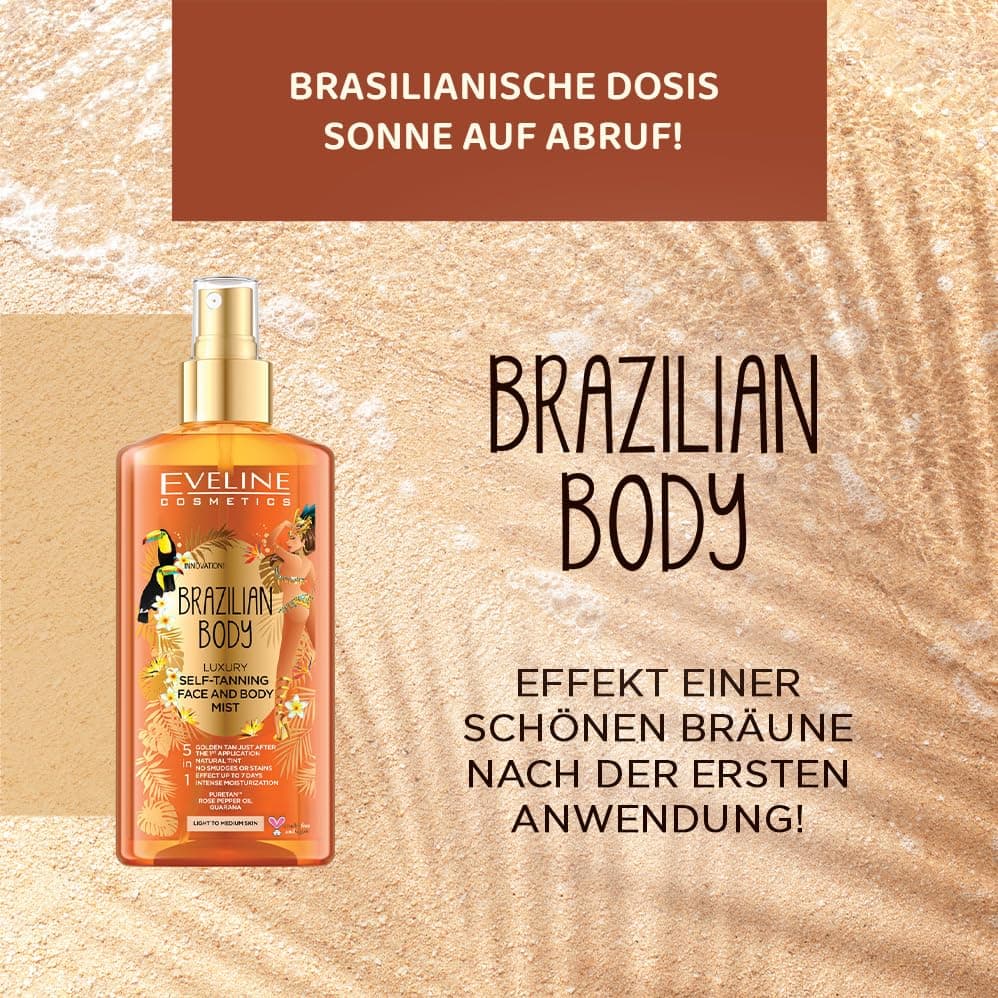 Eveline Cosmetics Brazilian Body Selbstbräunungs-Tropfen für aktive Frauen - Outdoor Aktivität & Sonnenschutz
| Eveline