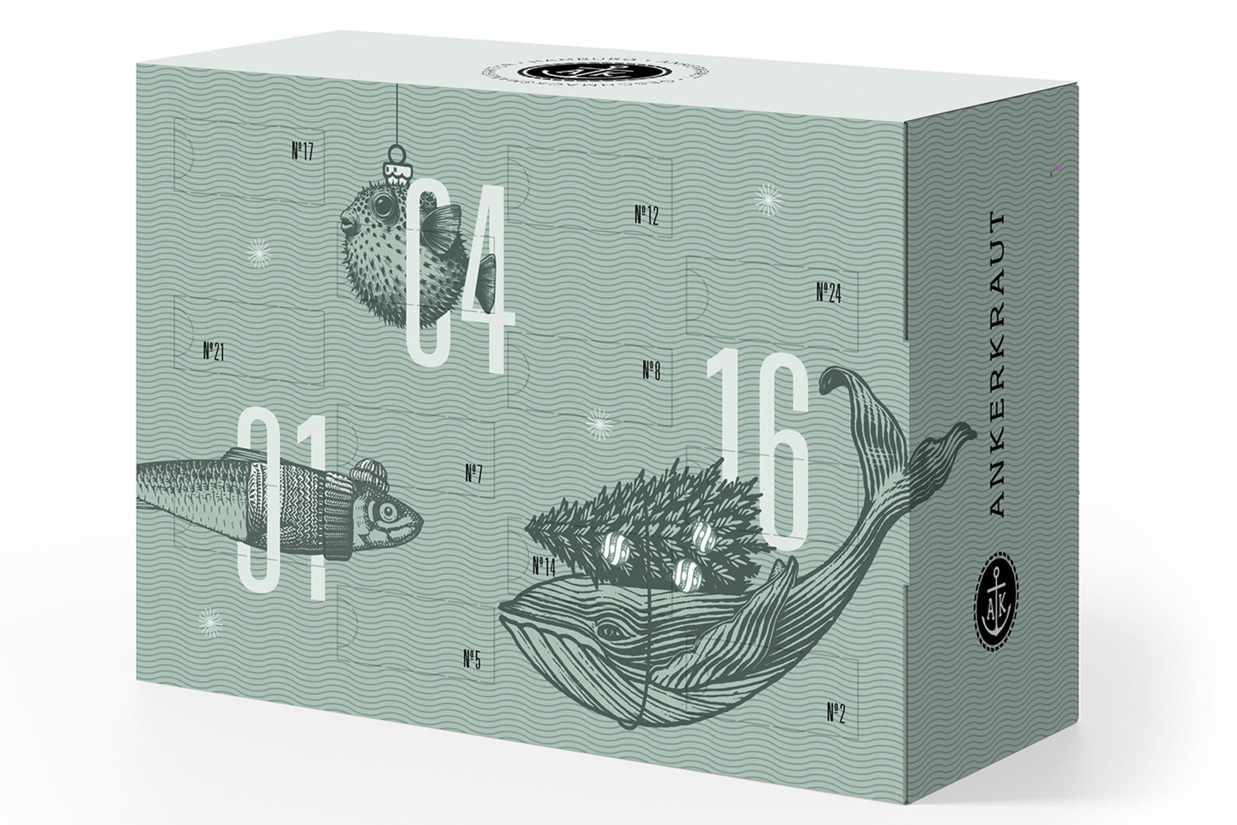 Ankerkraut "der Lütte" Adventskalender 2025 für Frauen, Männer und die ganze Familie, 24 Türchen zum Öffnen, Gewürze-Ide