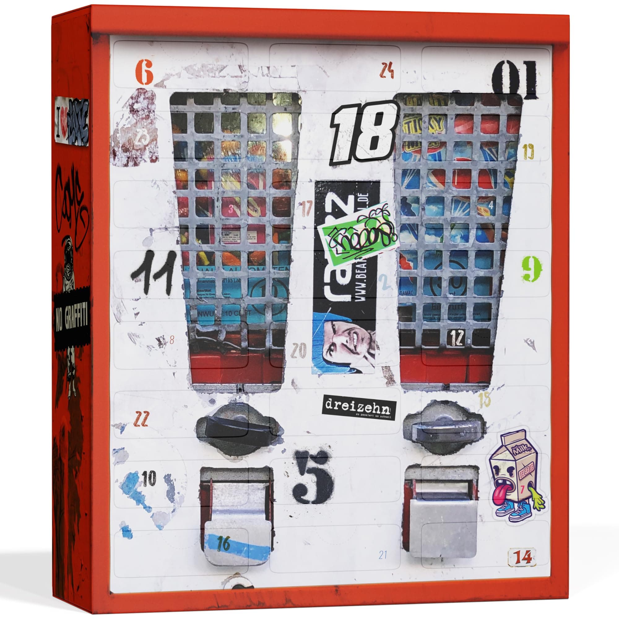 UMBRELLA® Retro Vintage Adventskalender 24x Süßigkeiten – Erinnerungen aus den 80ern, 90ern & 2000ern – Perfekt zum Nasc