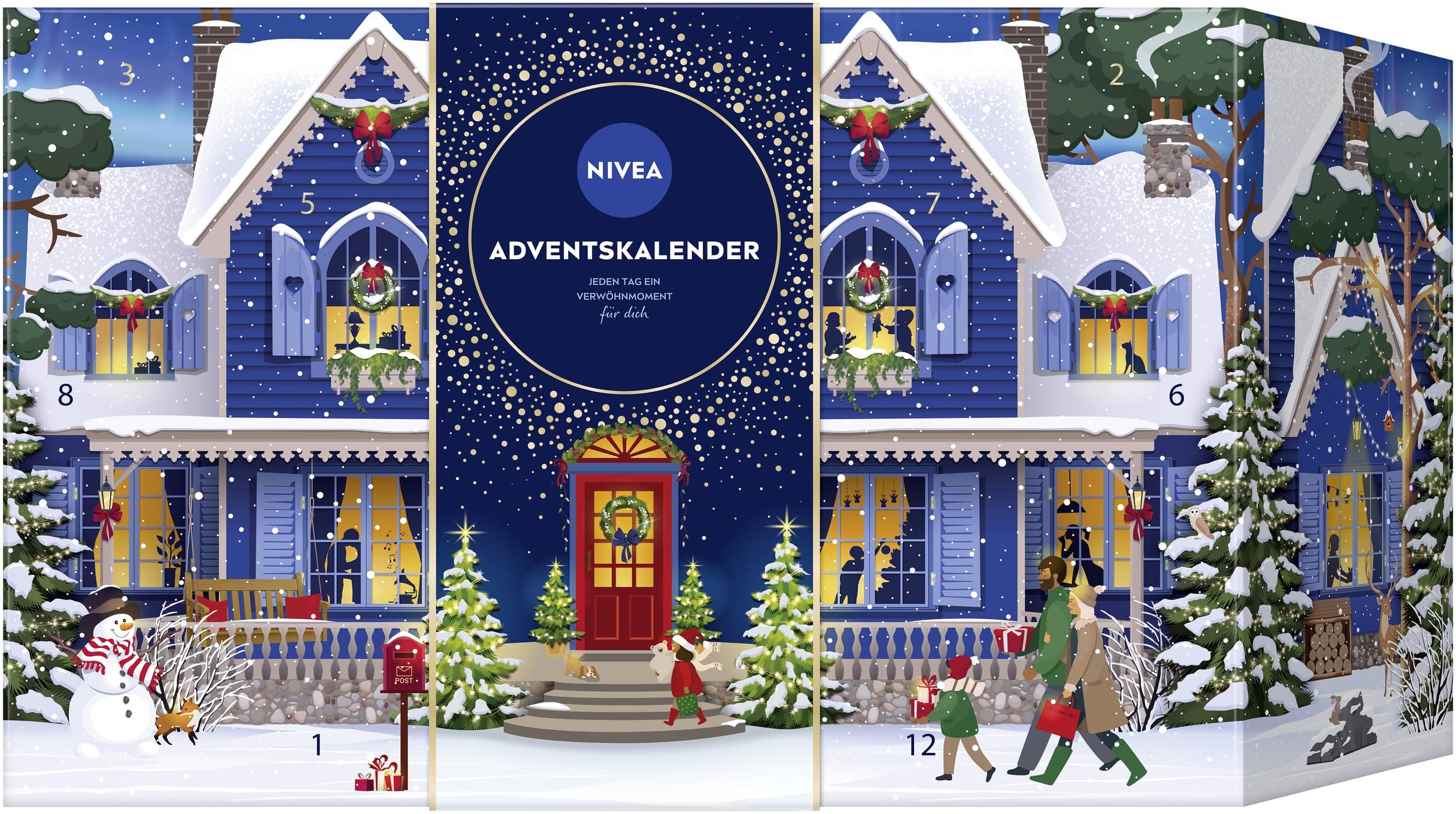 NIVEA Adventskalender 2025 - 24 Türchen mit verwöhnenden NIVEA Pflegeprodukten für die Adventszeit
| NIVEA Adventskalen