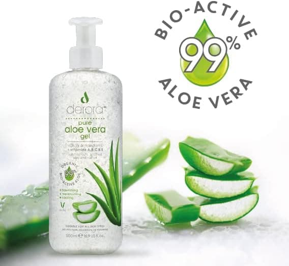 Derora Aloe Vera Gel | 100% Reine, Organische Aloe-Inhaltsstoffe zur Hautheilung | Tierversuchsfrei & Vegan, 500 ml