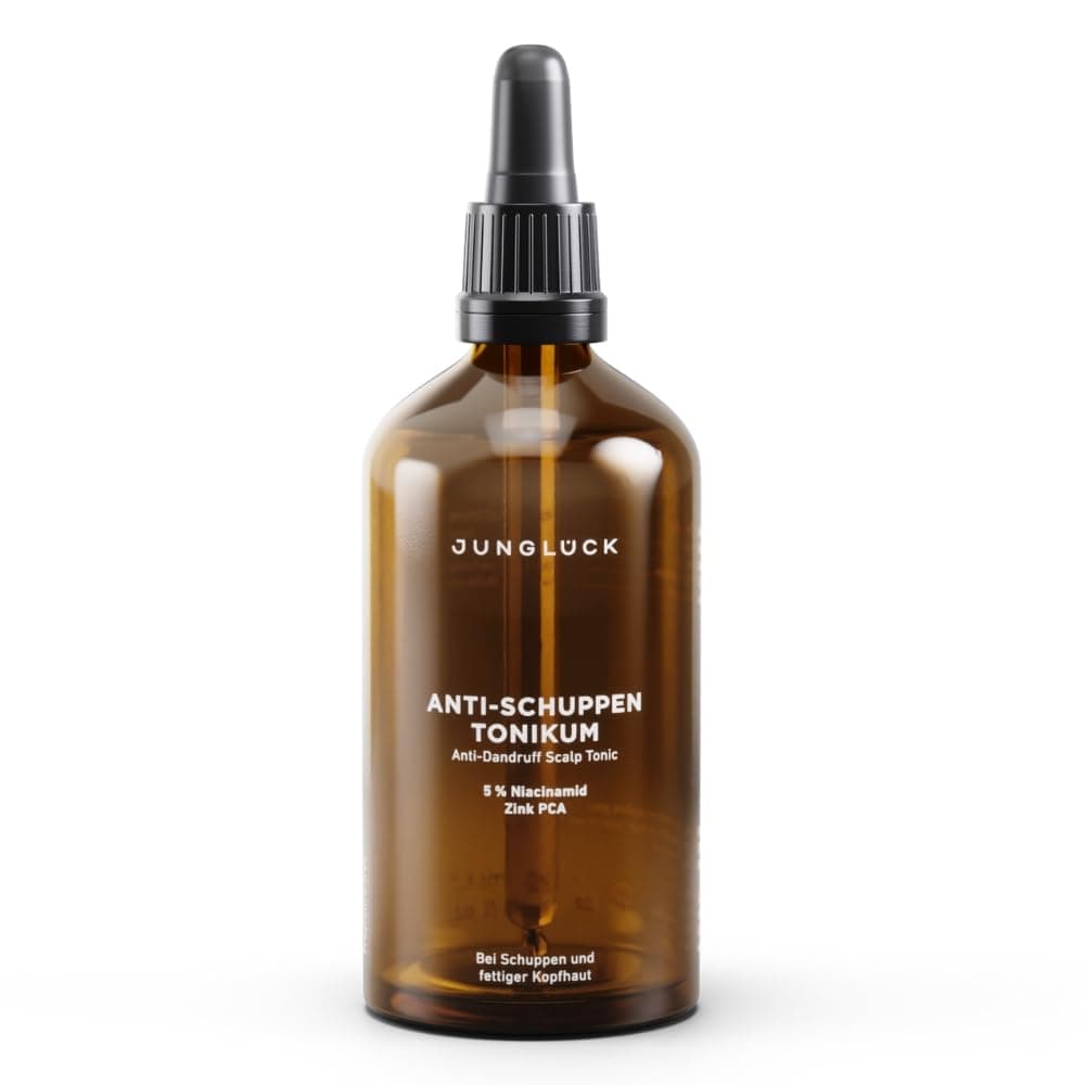 JUNGLÜCK Anti-Schuppen Tonikum 100ml - Vegan, Alkoholfrei, Haarpflege mit BIO Brennnessel - Duftneutrales Haartonikum re
