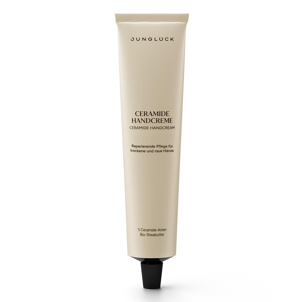 JUNGLÜCK Ceramide Handcreme - Feuchtigkeitsspendende Pflege für trockene und raue Hände - Schnell einziehende Creme ohne