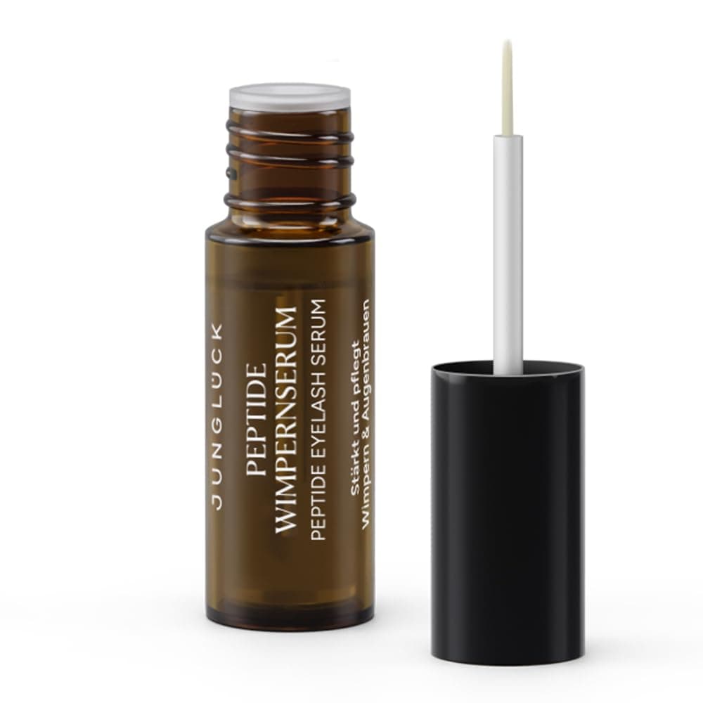 JUNGLÜCK Peptide Wimpernserum Ohne Hormone - Vegan | Für lange und dichte Wimpern | Wachstumserum mit 5-fach Wirkkomplex