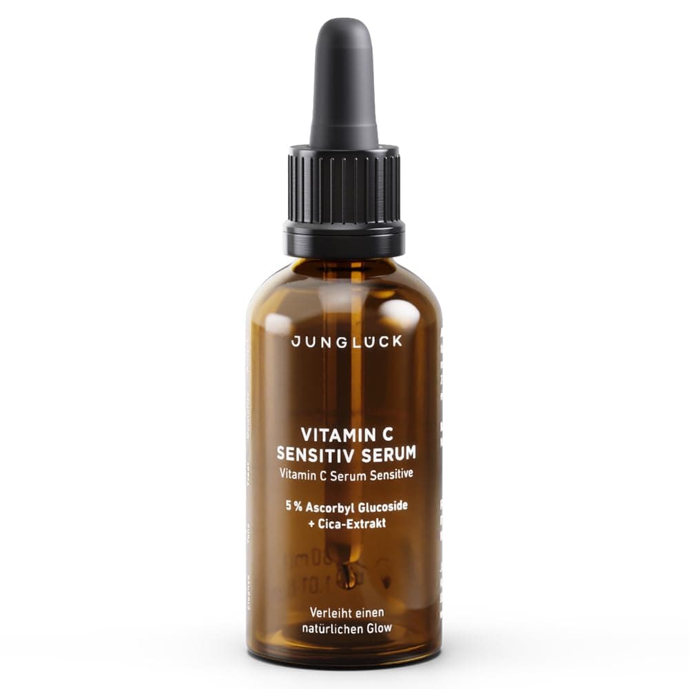 JUNGLÜCK Vitamin C Serum Gesicht Sensitiv - Anti Alterungs Serum zur Light Therapy, Lichtbedingte Alterungsprozesse stop