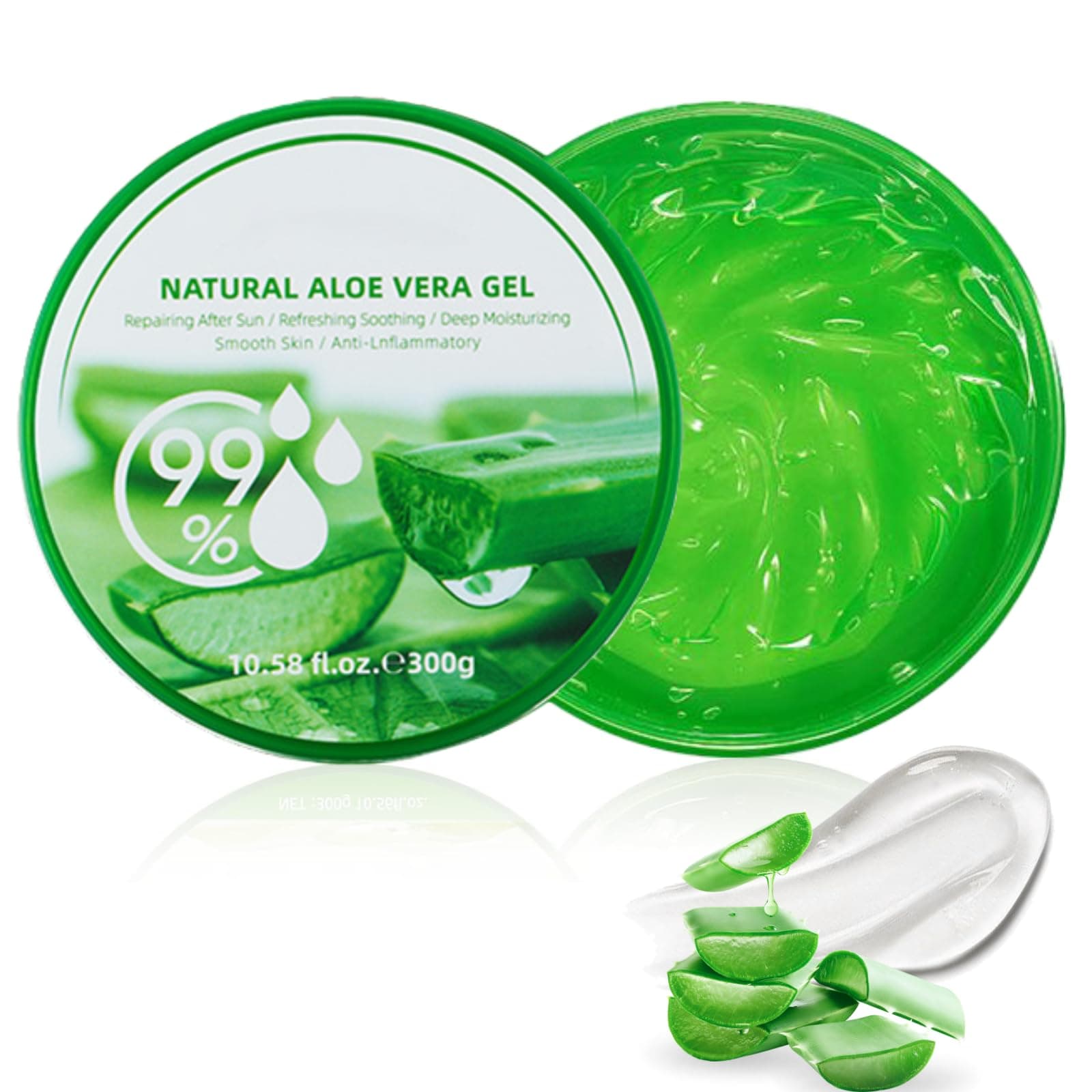 Natürliche Aloe Vera Feuchtigkeitscreme 99% Organisch Für Gesicht Und Körper - After Sun Pflege & Trockenheitsprobleme